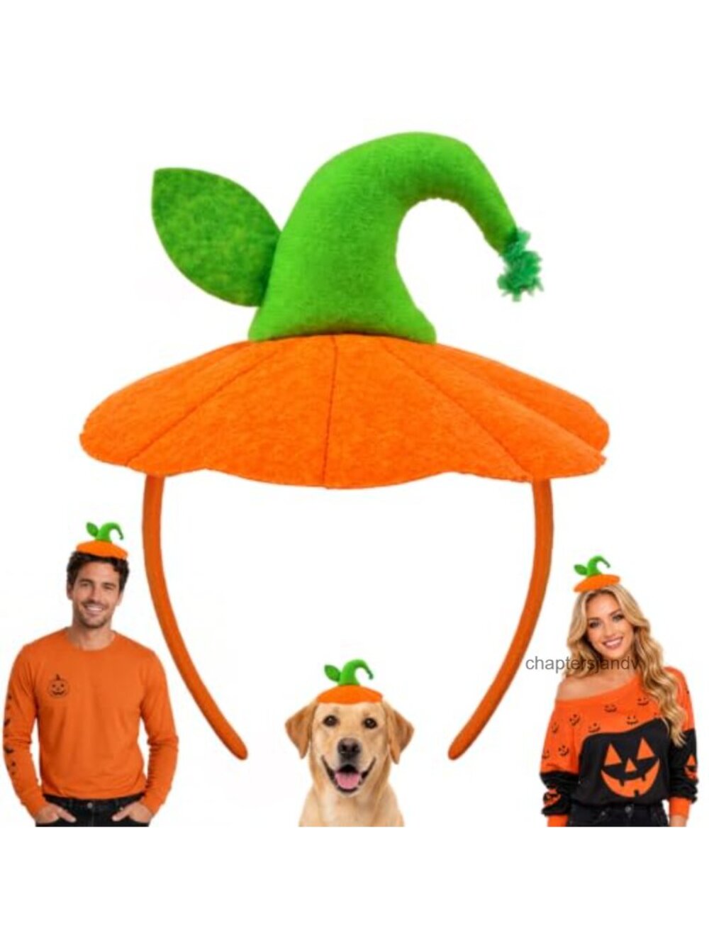 Felt Pumpkin Headband Halloween Costume Hair Accessory One Size Women